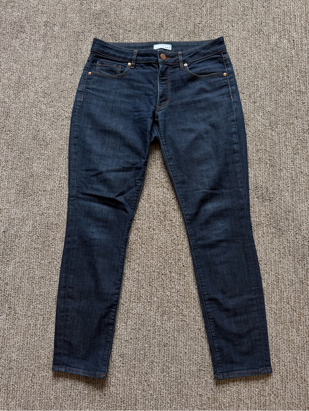 LOFT Curvy Skinny Dark Wash Jeans Size 6/28